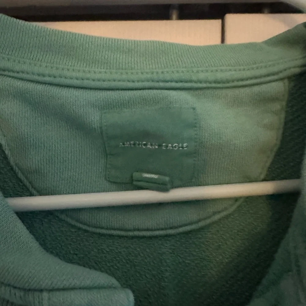 American Eagle Outfitters Teal Button-Up Sweatshirt - Picture 2 of 3